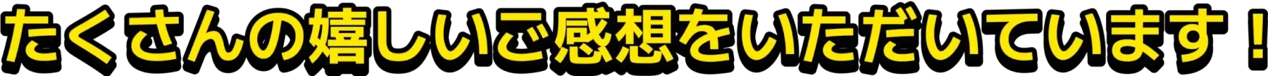 たくさんの嬉しいご感想をいただいています！